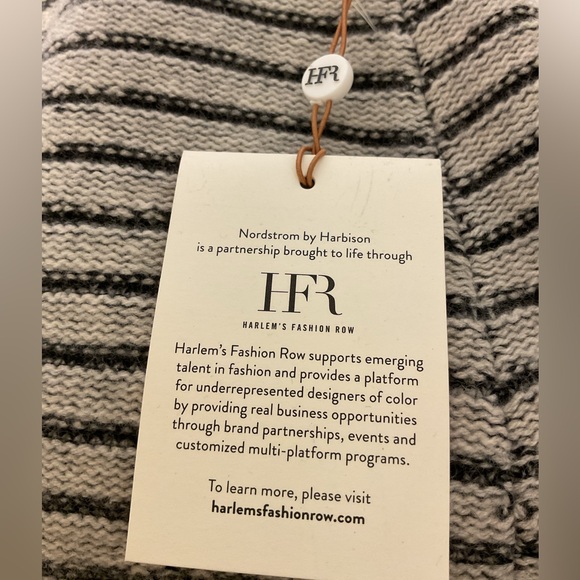 NORDSTROM HARBISON WOOL AND CASHMERE MAXI SWEATER SKIRT BLACK/GRAY LARGE NWT - Picture 5 of 11